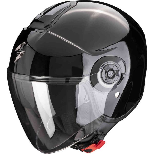 Jet helmets Scorpion Exo Open-Face Moto Helmet Exo City II Solid Negru Lucios