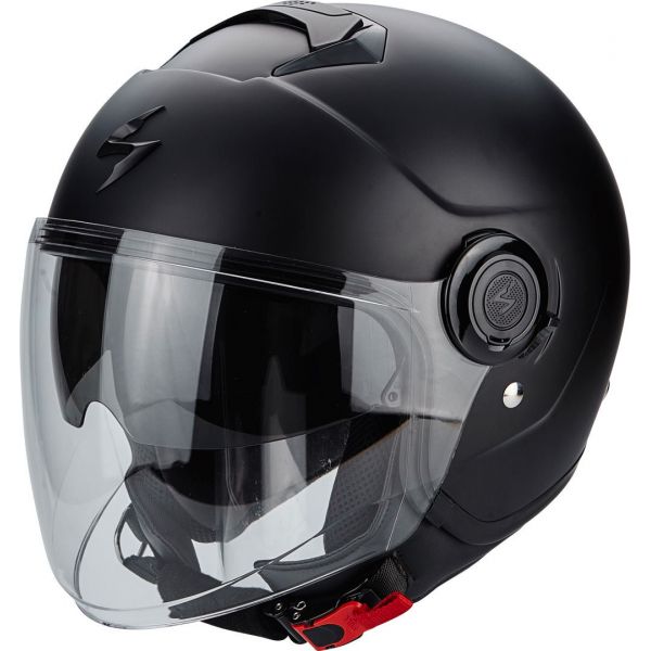  Scorpion Exo Moto Helmet Open Face/Jet Exo-City Solid Matt Black