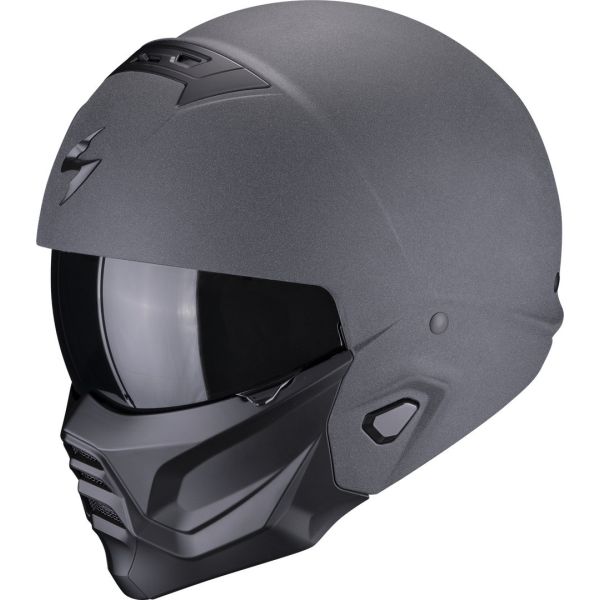 Jet helmets Scorpion Exo Open Face/Jet Moto Helmet Exo Combat 2 Graphite Grey 24