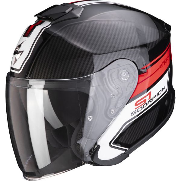 Jet helmets Scorpion Exo Moto Helmet Open Face/Jet Exo-S1 Cross-Ville Black/Red 2021