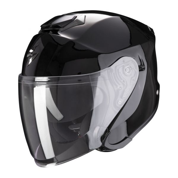Jet helmets Scorpion Exo Moto Open Face/Jet EXO-S1 Solid Black Helmet