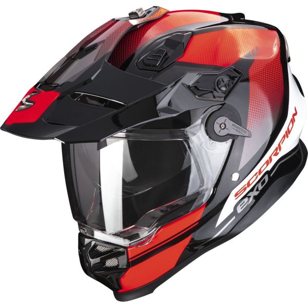 Touring helmets Scorpion Exo Touring Moto Helmet ADF 9000 Air Trail Black/Red 24
