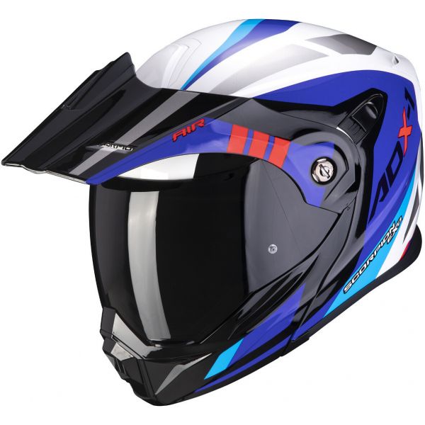  Scorpion Exo Casca Moto Touring/Adventure ADX-1 Lontano White/Blue/Red