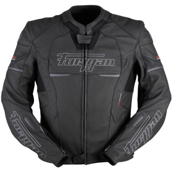 Leather Jackets Furygan Leather Moto Jacket Nitros Black-White 6021-143