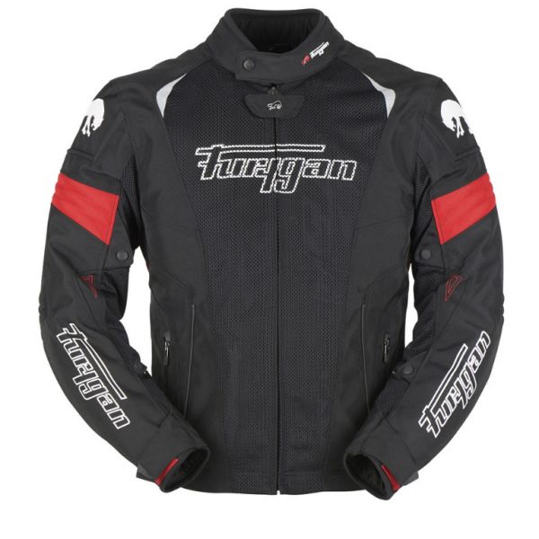 Textile jackets Furygan Spark Vented 3 In 1 Black/Red Textile Moto Jacket