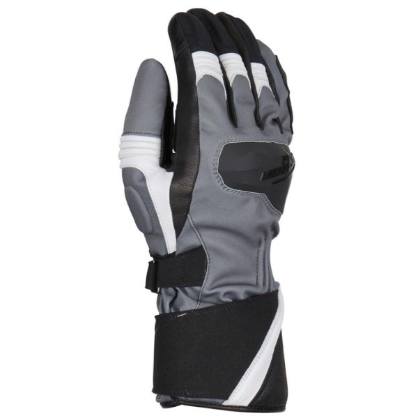 Gloves Touring Furygan Textile/Leather Moto Gloves Flegere Anthracite-Pearl-Red 4567-99