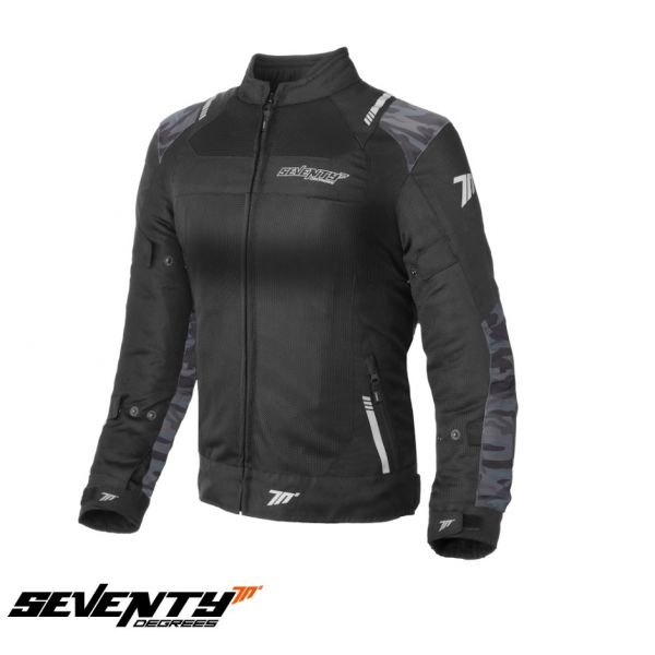  Seventy Lady Textile Moto Jacket SD-JR54 Black/Camouflage