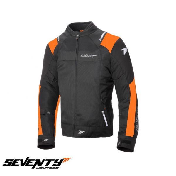 Textile jackets Seventy Textile Moto JacketSD-JR52 Black/Orange