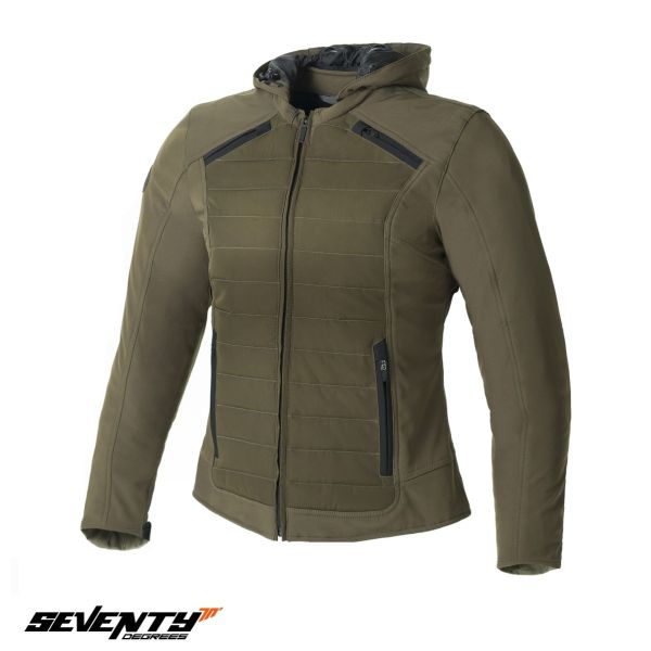 Textile Womens Jackets Seventy Lady Textile Moto Urban/Touring Jacket SD-JC75 Military Green 24