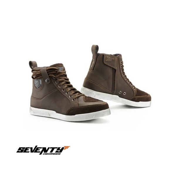  Seventy Moto Short Boots Unisex SD-BC7 Brown 23