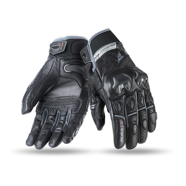 Gloves Racing Seventy Leather Moto Gloves SD-N32 Summer Black/Grey 24