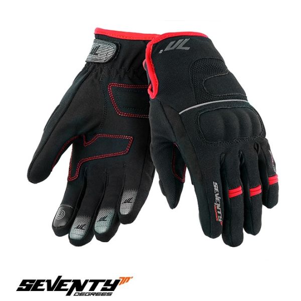 Gloves Racing Seventy Textile Moto Gloves SD-C43 WinterTex Black/Red 24