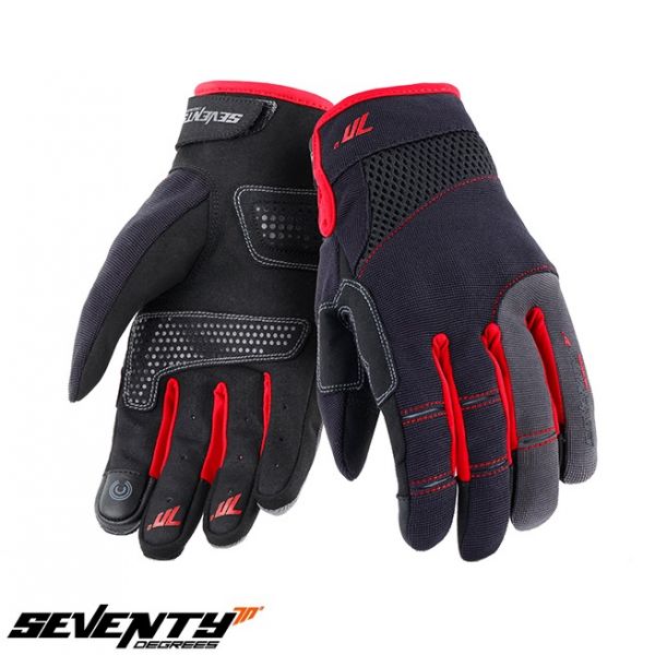 Gloves Racing Seventy Textile Moto Gloves SD-C48 Black/Red
