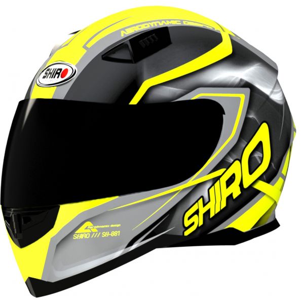 Casti Moto Integrale Shiro Casca SH 881 Motegi Black/Yellow