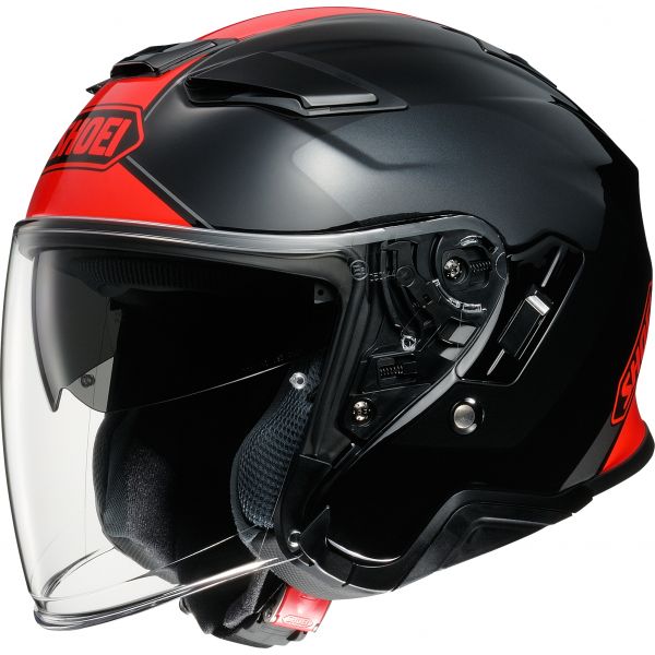 Jet helmets SHOEI J-CRUISE 2 Adagio TC-1 - Black/Red Helmet