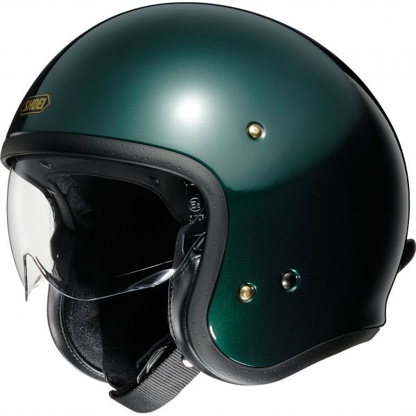  SHOEI Moto Open Face/Jet British Green Helmet