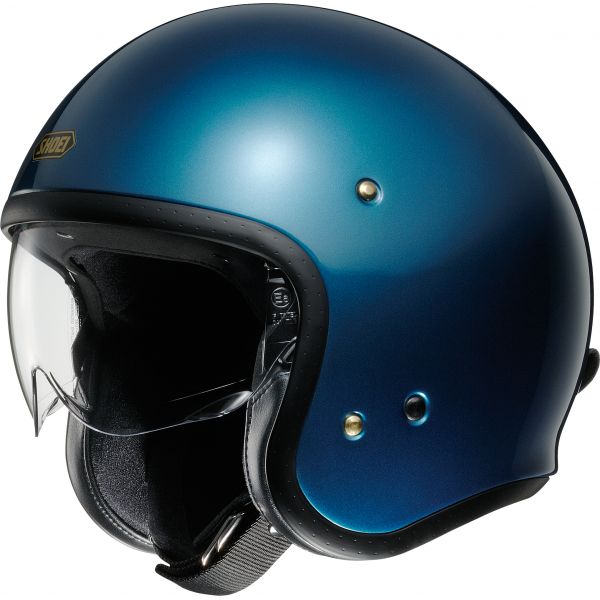 Jet helmets SHOEI Moto Open Face/Jet J.O Light Blue Helmet