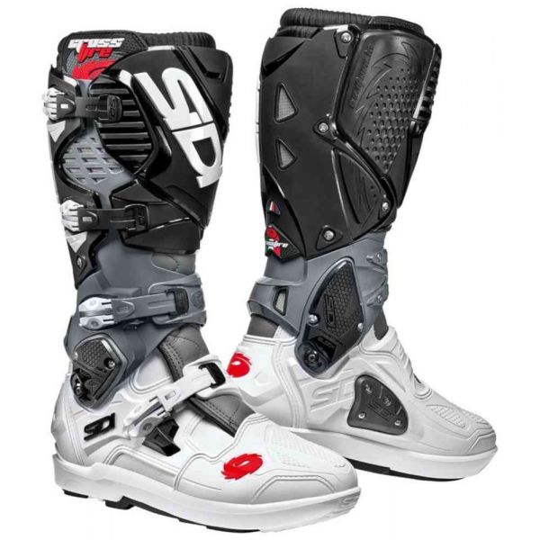 Cizme MX-Enduro Sidi Cizme Moto Crossfire 3 SRS White-Grey-Black