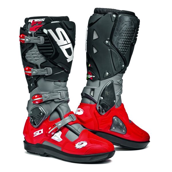 Boots MX-Enduro Sidi Enduro Moto Boots Crossfire 3 SRS Grey/Red/Black 23