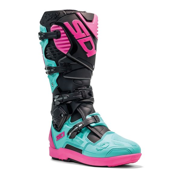 Cizme MX-Enduro Sidi Cizme Moto MX/Enduro Crossfire 3 SRS Black/Mint/Pink 2025