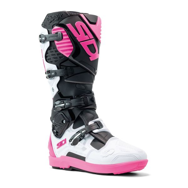 Cizme MX-Enduro Sidi Cizme Moto MX/Enduro Crossfire 3 SRS Black/White/Pink 2025