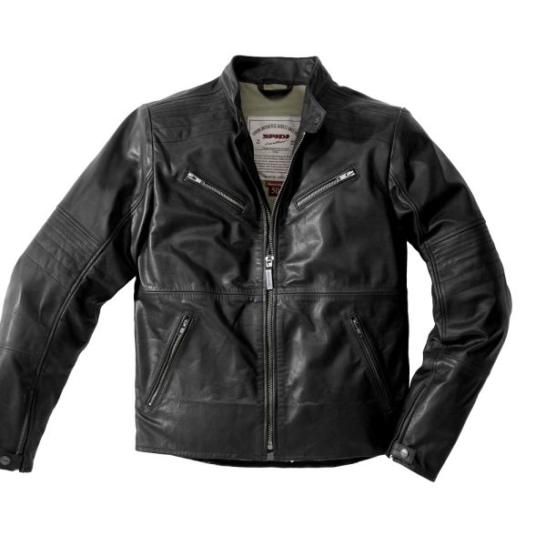  Spidi Moto Leather Jacket Garage Black