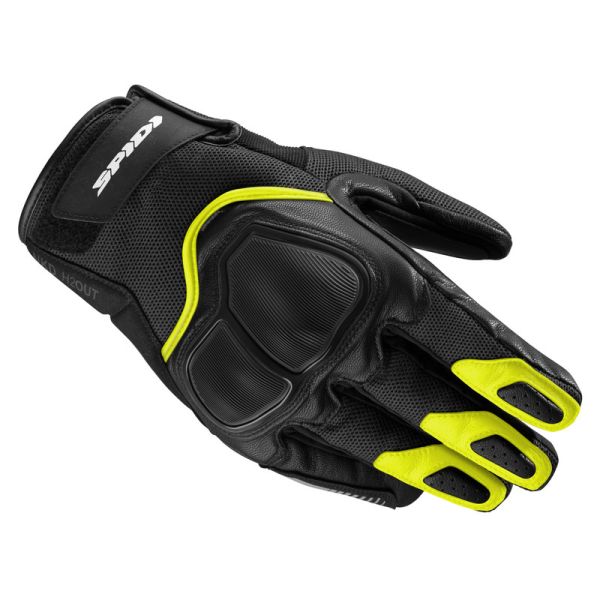 Manusi Moto Sport si Piele Spidi Manusi Moto Piele/Textil NKD H2OUT Black/Yellow Fluo