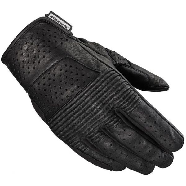  Spidi Leather/Textile Moto Sport Gloves Rude Perforated Black