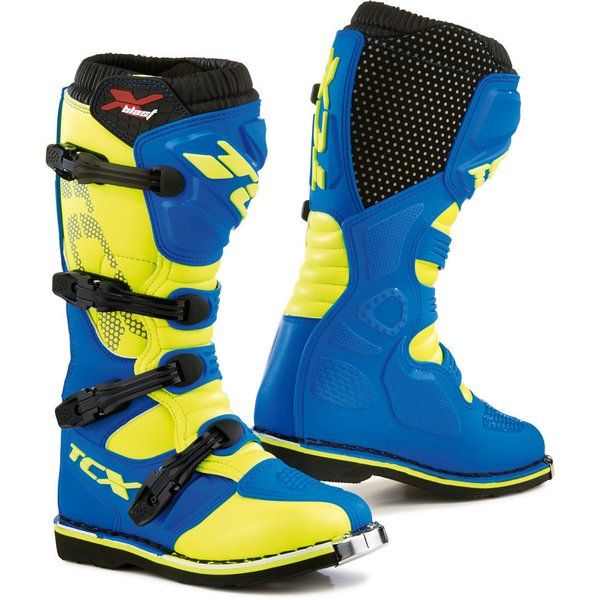  Tcx MX Boots X-BLAST Blue/Yellow Fluo