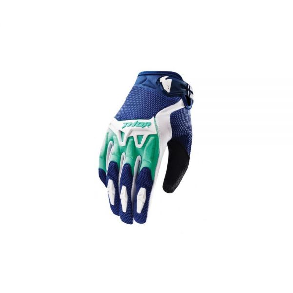 Gloves MX-Enduro Thor GLOVE S15 WOMEN SPECTRUM NAVY-JADE
