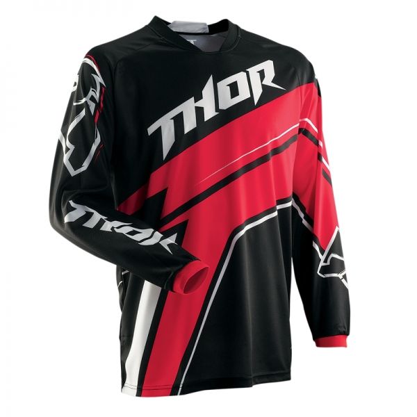 Tricouri MX-Enduro Thor Tricou Phase Stripe Red 2014