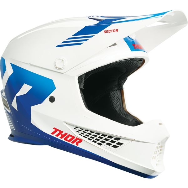  Thor Casca Moto MX/Enduro Sector 2 Carve White/Blue 24