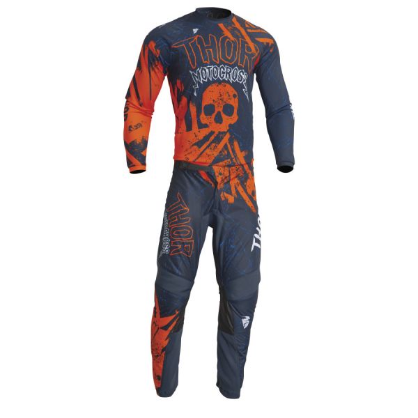 Combos MX-Enduro Thor-oferta Youth Jersey + Pants Moto ComboSector Racewear Gnar Midnight/Orange 23