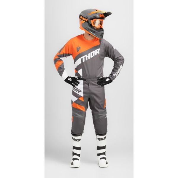  Thor-oferta Combo Tricou + Pantaloni Enduro/MX Sector Checker Charcoal/Orange 24