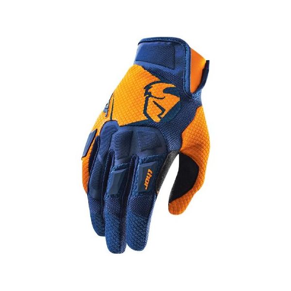 Gloves MX-Enduro Thor S15 Flow Blue/Orange Gloves