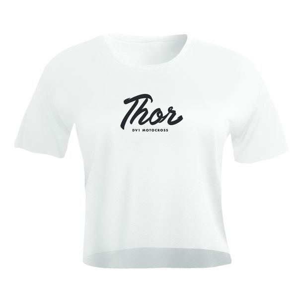 Tricouri/Camasi Casual Thor Tricou Dama Script Crop White 24