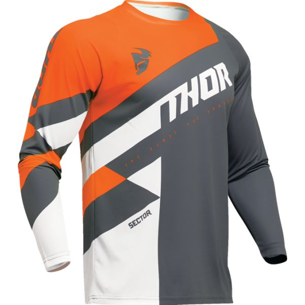 Thor Tricou Moto Mx/Enduro Copii Sector Checker Charcoal/Orange 2024