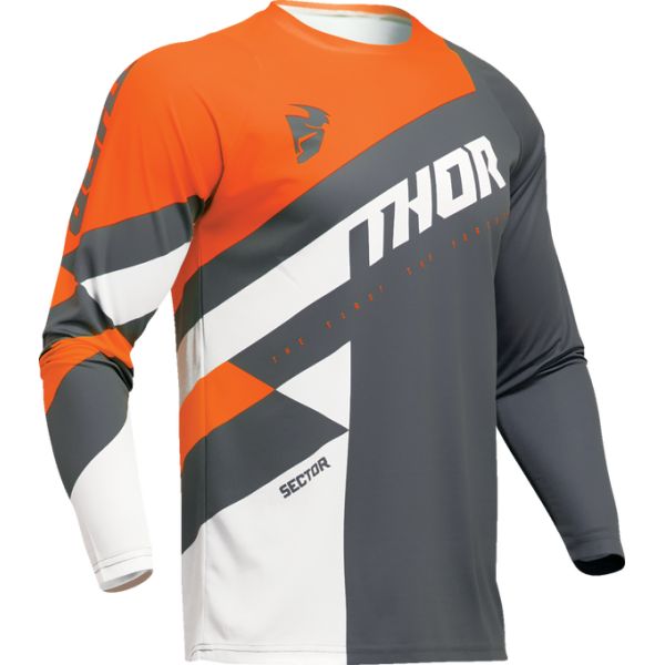  Thor Tricou Moto Mx/Enduro Sector Checker Charcoal/Orange 2024