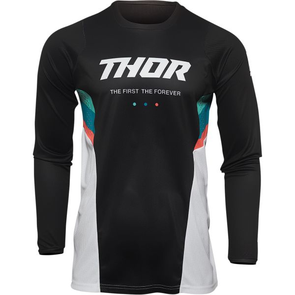  Thor Tricou Enduro Pulse React Black/White