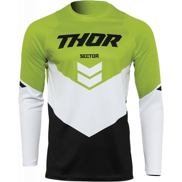 Jerseys MX-Enduro Thor Moto MX Jersey Sector Chev Black/Green
