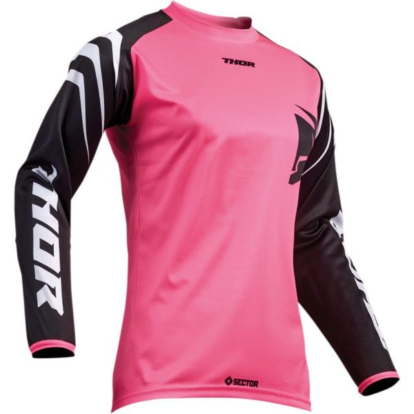 Jerseys MX-Enduro Thor WOMENS SECTOR ZONES S9W OFFROAD JERSEY BLACK/PINK