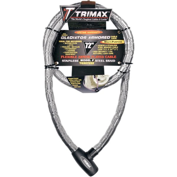  Trimax Antifurt Moto Cablu Gladiator Series Armored Black TG3072SX