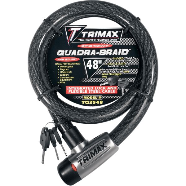  Trimax Antifurt Moto Cablu Multi-Use Black TQ2548