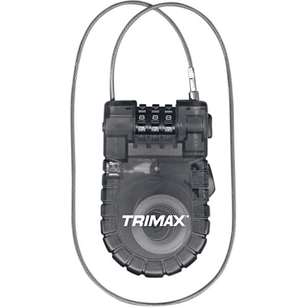  Trimax Antifurt Moto Cablu Retractabil Black T33RC