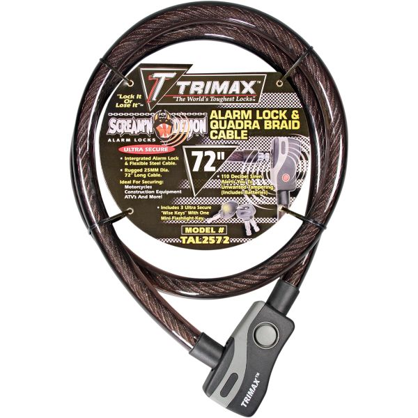  Trimax Antifurt Moto Cablu Si Alarma Black TAL2572