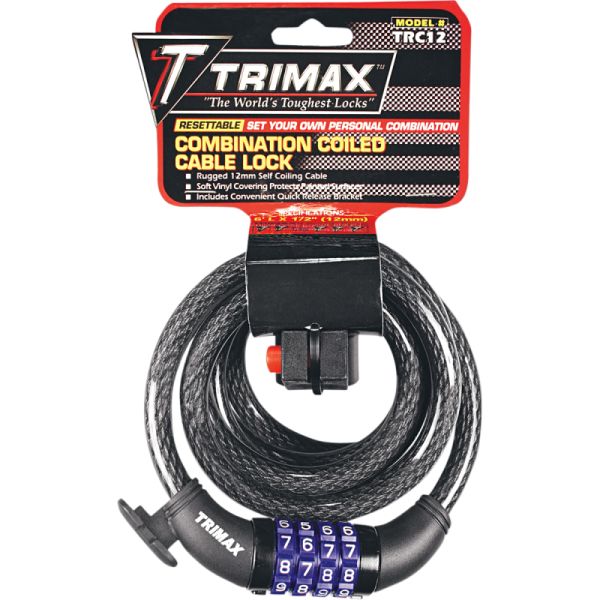  Trimax Antifurt Moto Cablu Trimaflex s Black TNRC126