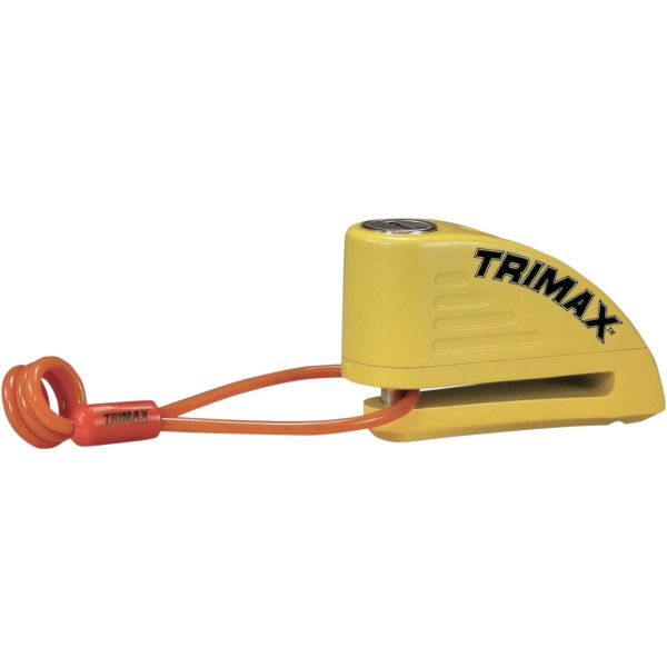 Anti theft Trimax Alarm Disc Lock 10mm Pin Yellow