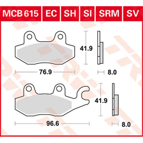 Brake pads TRW Brake Pads Ec Series Ceramic MCB615EC