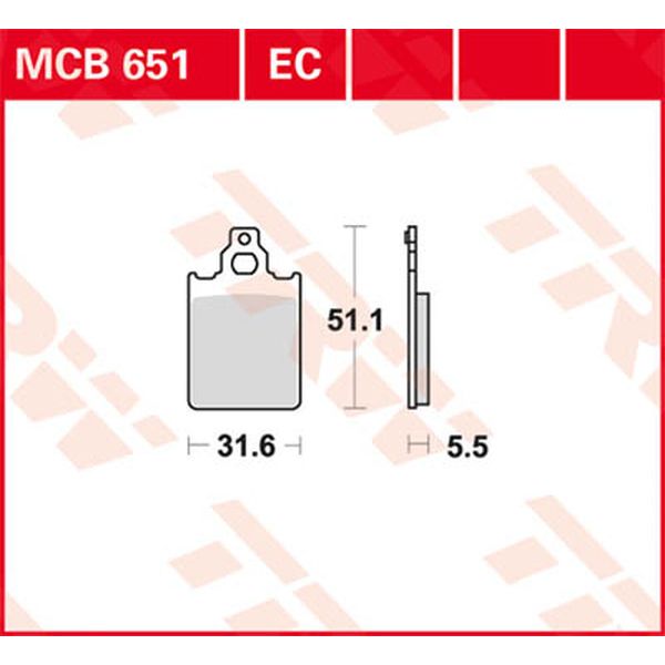 Placute de frana TRW Placute Frana Ec Series Ceramic MCB651EC