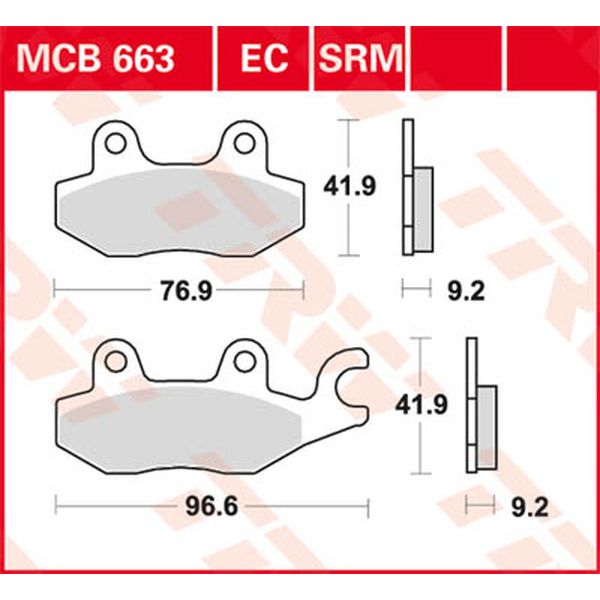 Placute de frana TRW Placute Frana Ec Series Ceramic MCB663EC